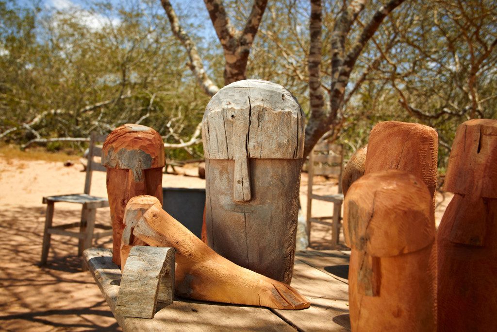 Buíque, Pernambuco - Brazil. Setember 19th - Works of José Bezerra, Catimbau Valley sculptor.